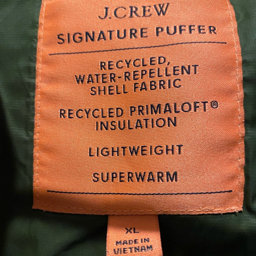 Jcrew winter coat signature puffer